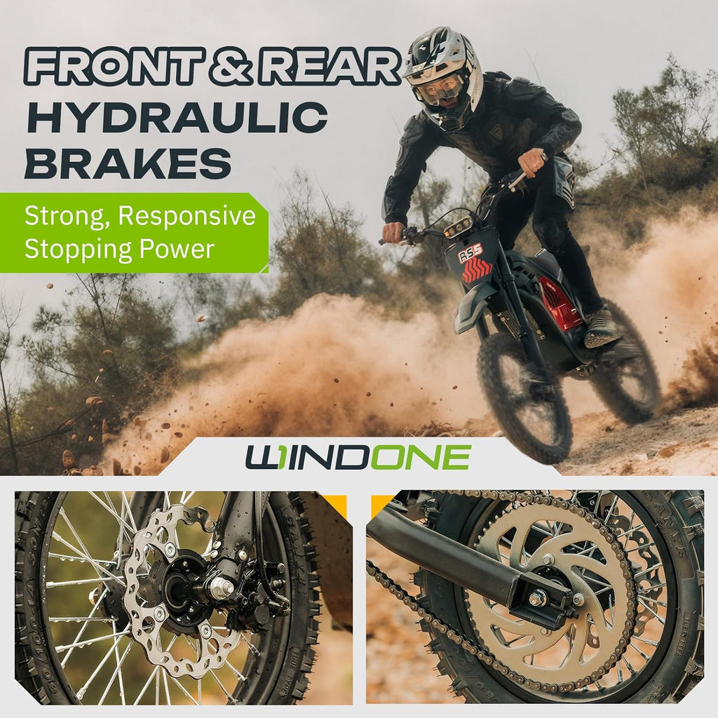 Electric Dirt Bike for Teens & Adults (13+), Up to 37 MPH, 45 Miles Range