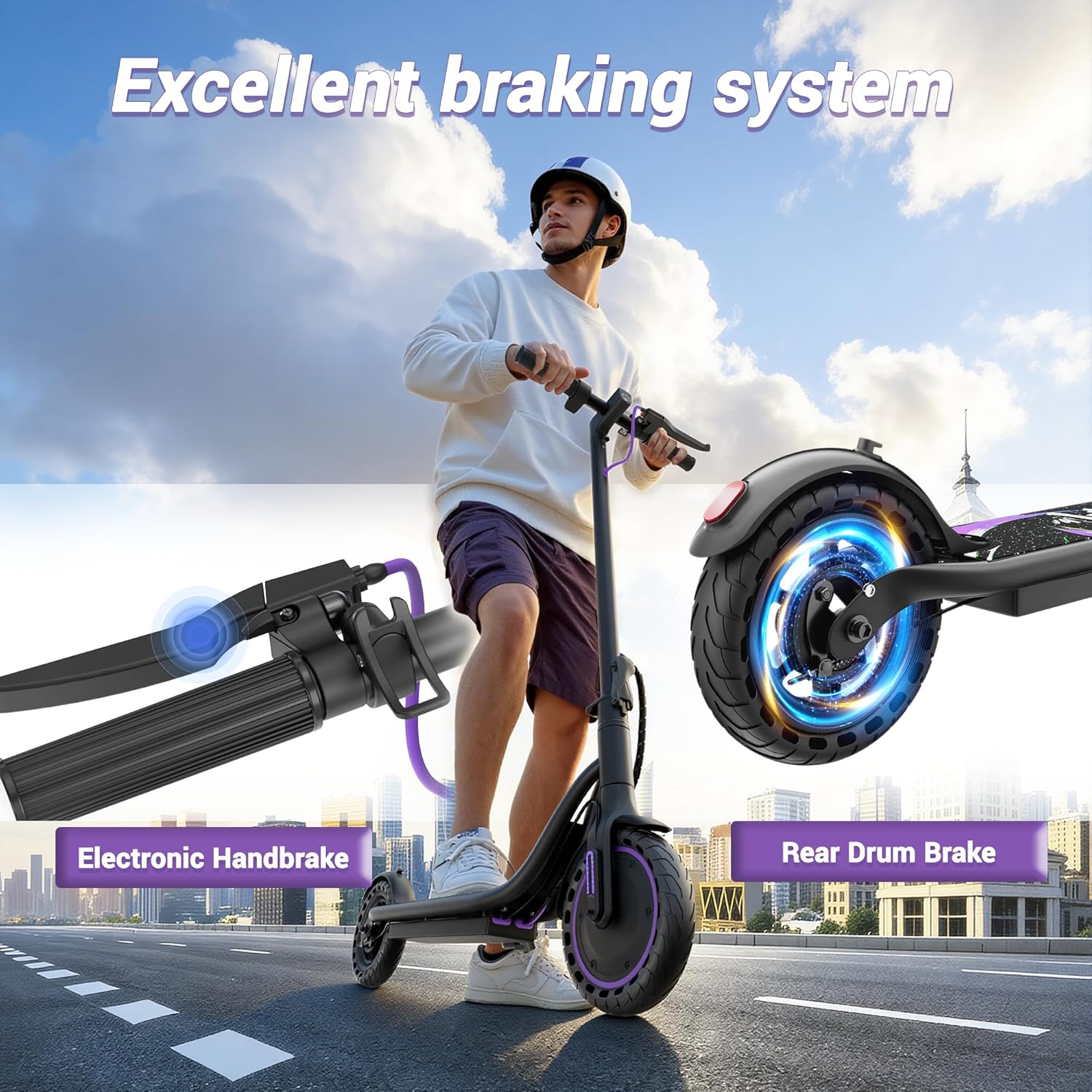 Adult Electric Scooter, Max Speed 19/21MPH, Up to 28/21/19/15/12
