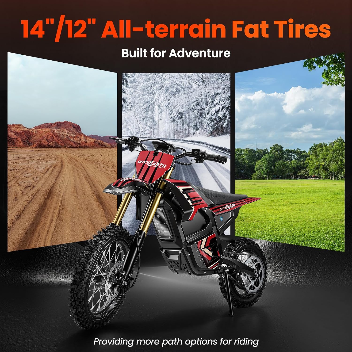 3000W VE-5 Electric Dirt Bike for Adults, 40 MPH Max Speed, E Dirt Bike W/48V