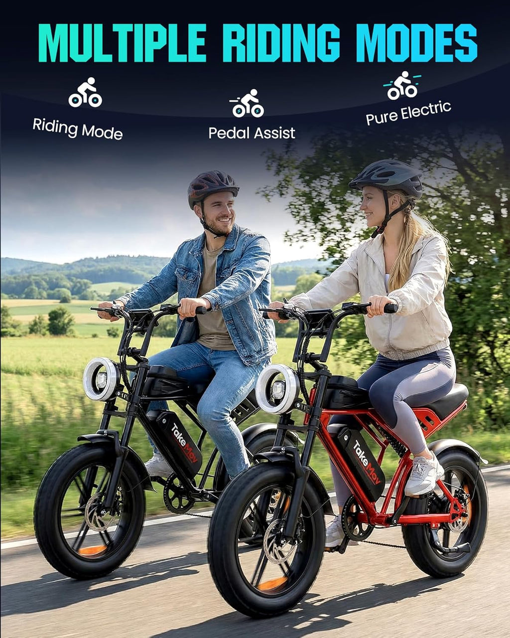 Electric Bike for Adults, 1500/2000W Peak Bicycle, 60/80/160 Miles Range