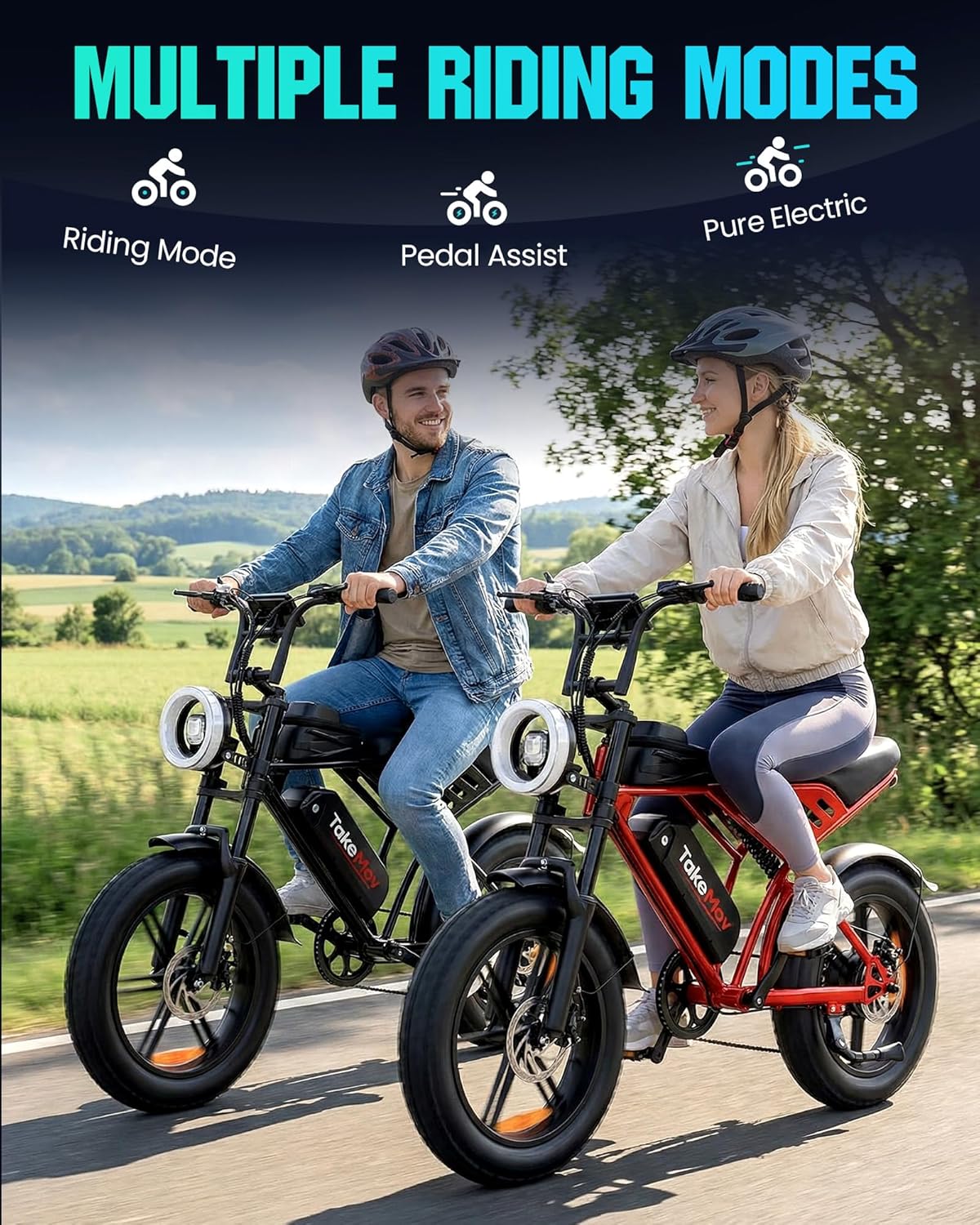 Electric Bike for Adults, 1500/2000W Peak Bicycle, 60/80/160 Miles Range