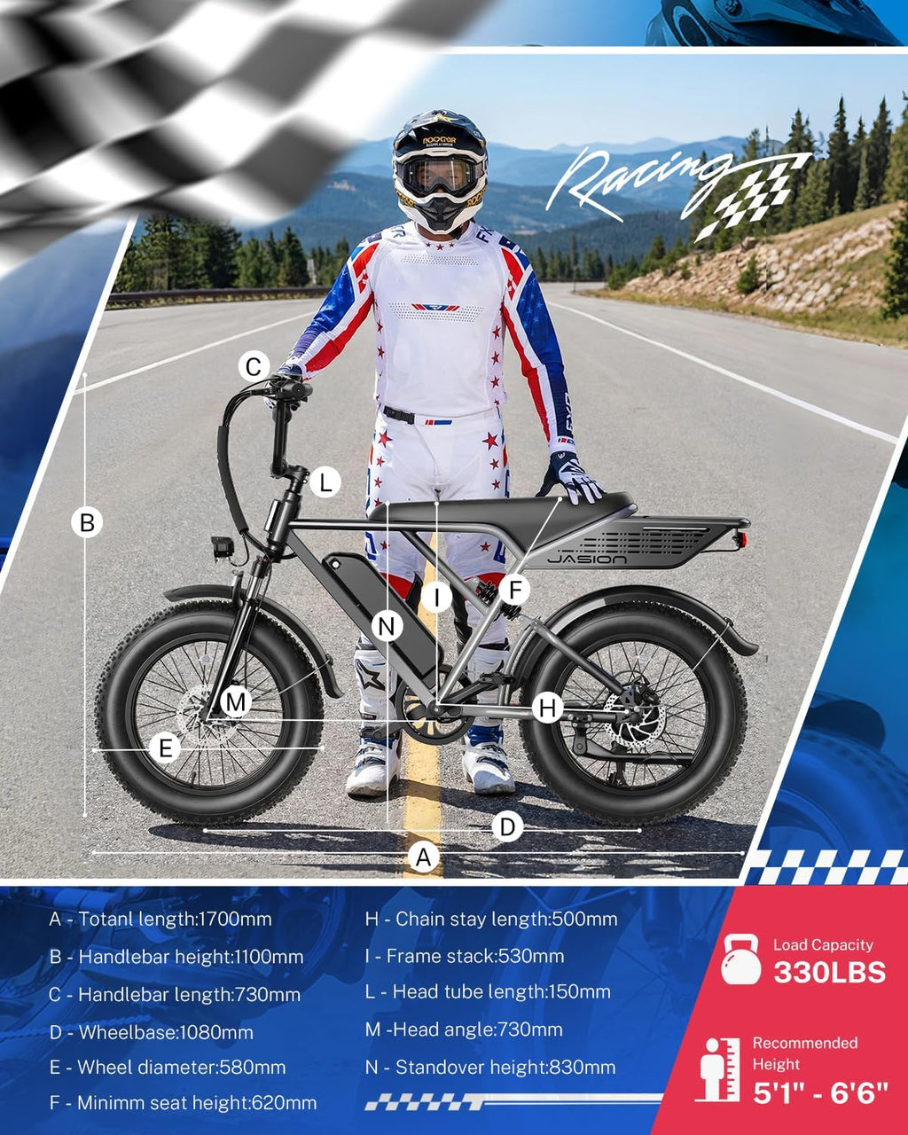Electric Bike for Adults,70Miles Max Range Electric Motorcycle,2000W Peak & 30MPH