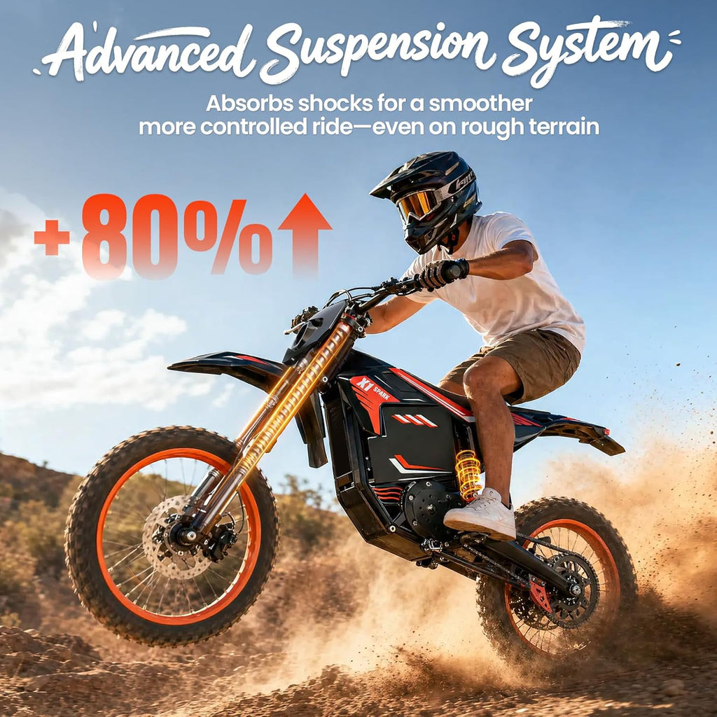 X1 Spark Electric Dirt Bike 4500W, 60V 28.8Ah