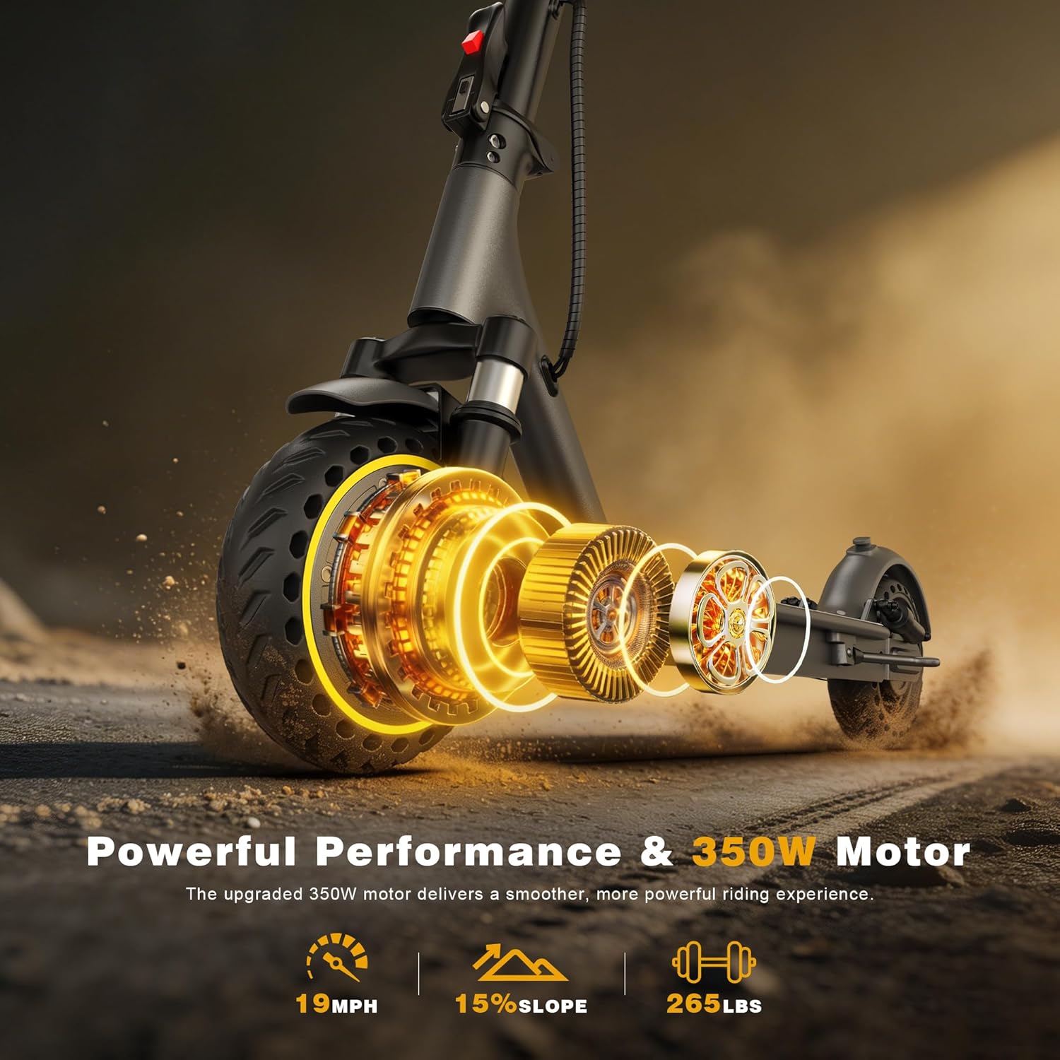 Electric Scooter for Adults，Top Speed 19/22 MPH，Range 19/22/28 Miles，8.5”/10