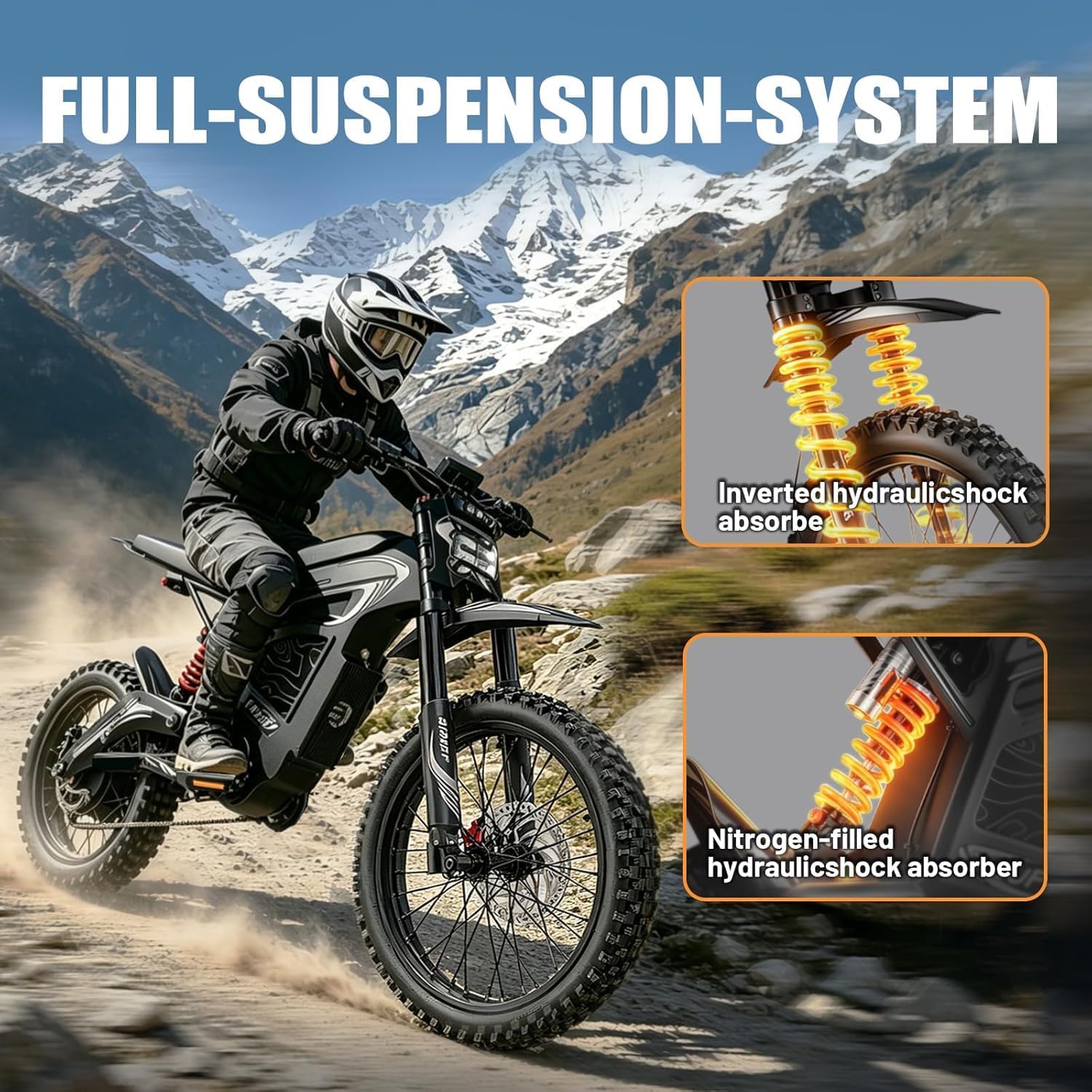 Electric Dirt Bike for Adults, 7500W Peak Motor, 55 MPH, 80+ Mile Range