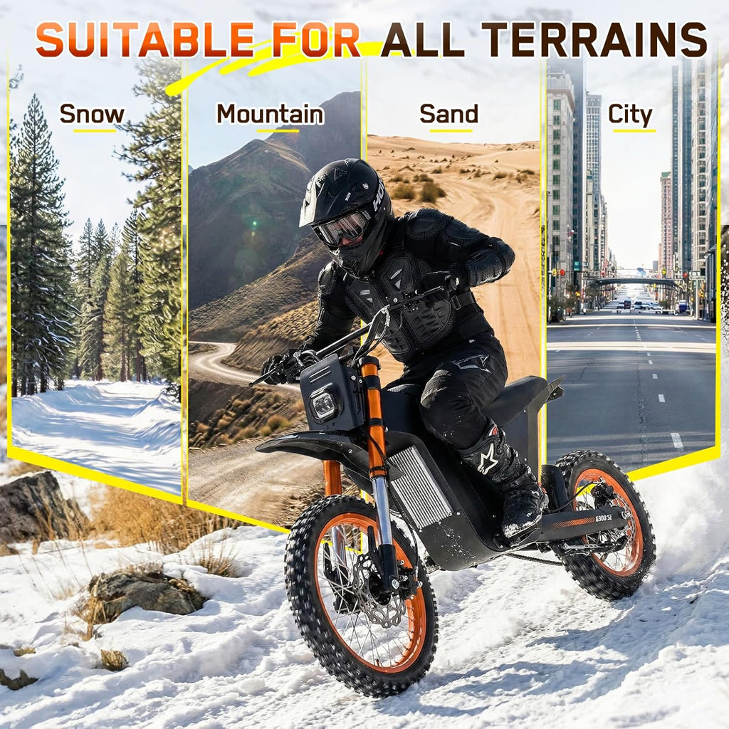 G300 SE 4500W Peak Electric Dirt Bike for Adults and Teens, 48V 26Ah