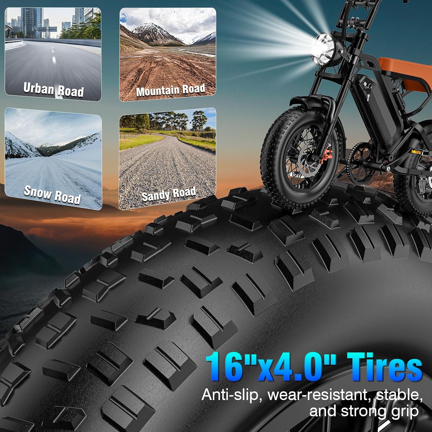 Electric Bike for Adults and Teens, 520W-1200W Motor, 20-28MPH, 32 Miles