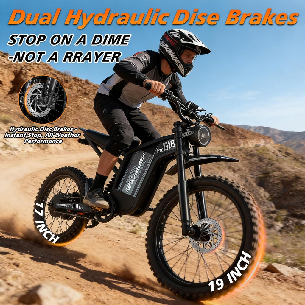 G18pro Electric Dirt Bike for Adults – 4500W Peak Motor