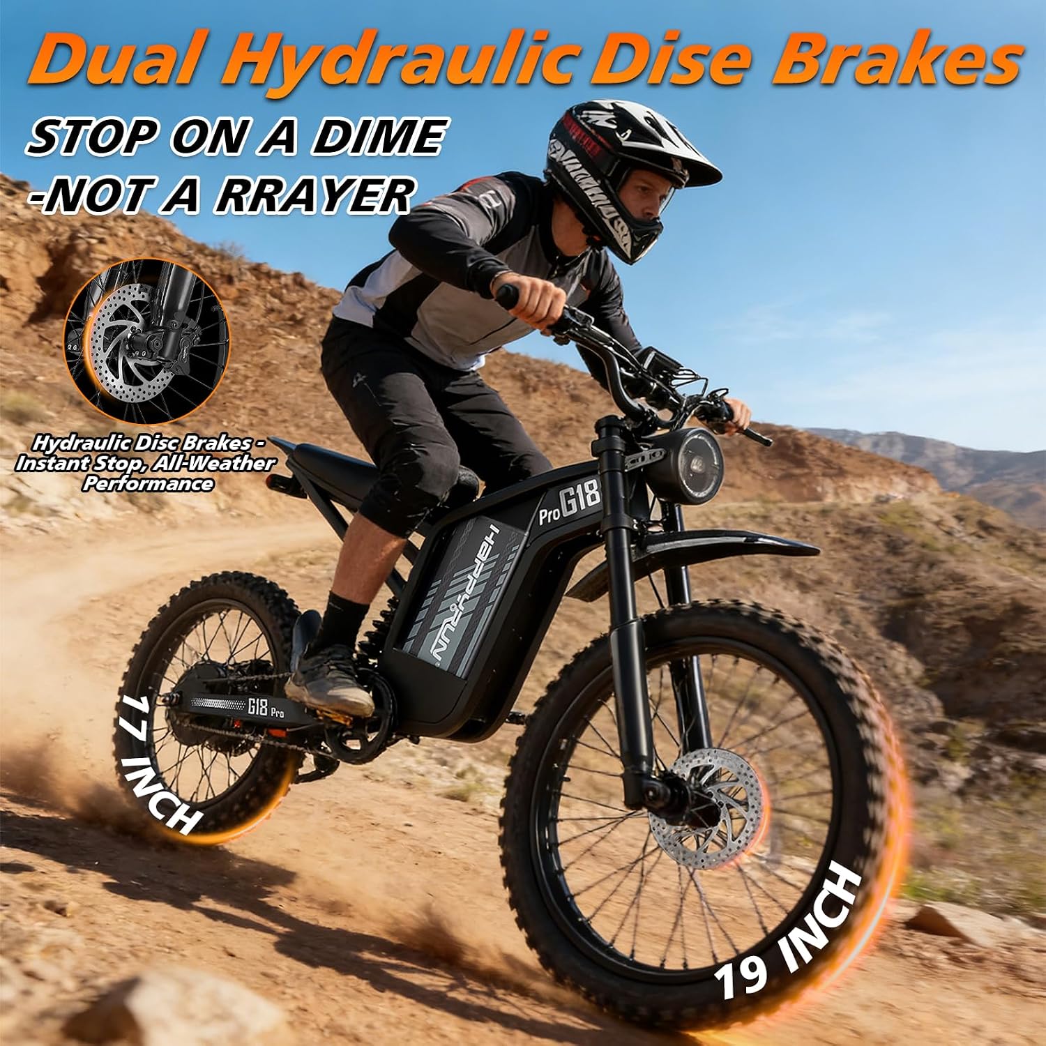 G18pro Electric Dirt Bike for Adults – 4500W Peak Motor