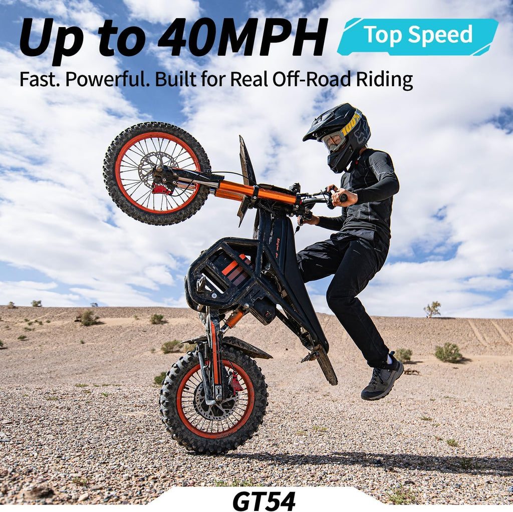 GT54/GT54 PRO Electric Dirt Bike for Adults/Teens - Gear Hub 2000W/ 3000W