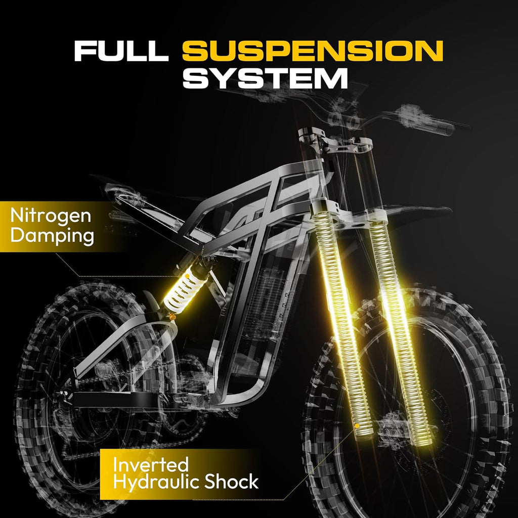 Electric Dirt Bike for Adults, 7000W Peak Motor Electric Motorcycle