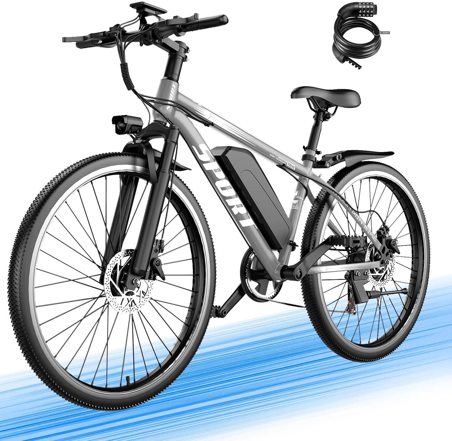 Electric Bike for Adults, 1500W Peak Mountain Ebike with 25 MPH, 65 Miles Range, 7-Speed, 48V 10.4Ah