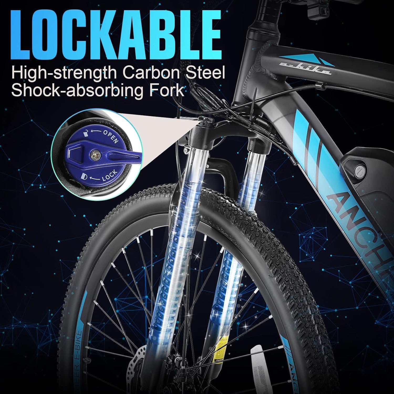 26/27.5 '' Electric Bike for Adults, Peak 500W/750W E bike, 3 Hours Fast Charge