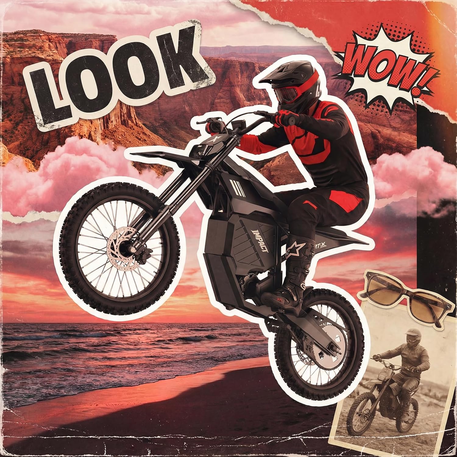 RT-X 19"17" Electric Dirt Bike for Adults, 6500W Peak 53+MPH Mid-Drive Motor