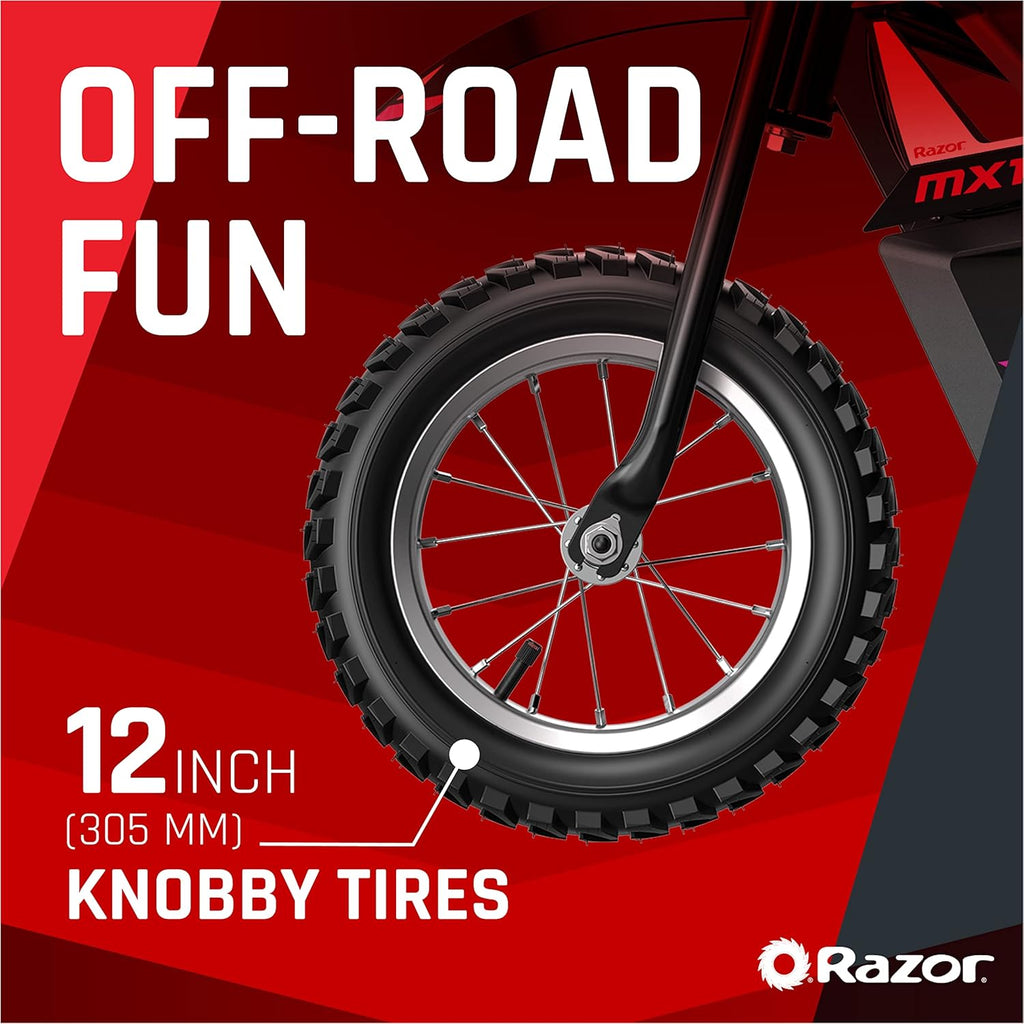 MX125 Dirt Rocket Electric-Powered Bike with Authentic Motocross Geometry, Rear