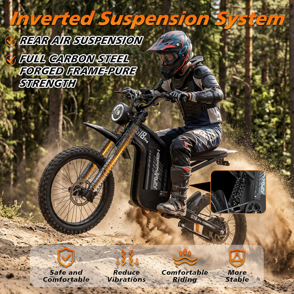 G18pro Electric Dirt Bike for Adults – 4500W Peak Motor