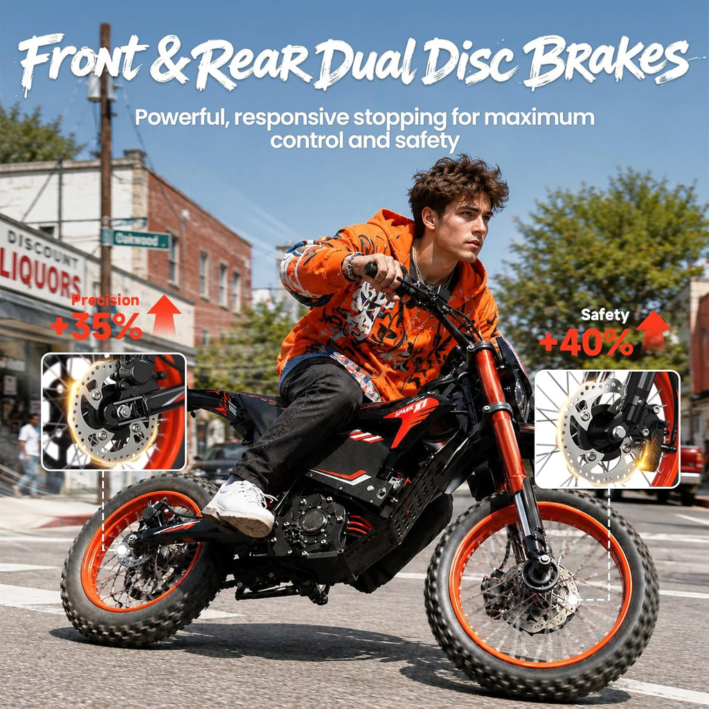 X1 Spark Electric Dirt Bike 4500W, 60V 28.8Ah