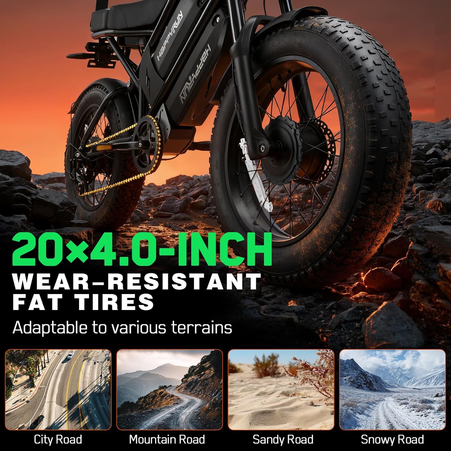 G70 Pro 5000W Peak Dual Motor Electric Bike for Adults, 38Ah