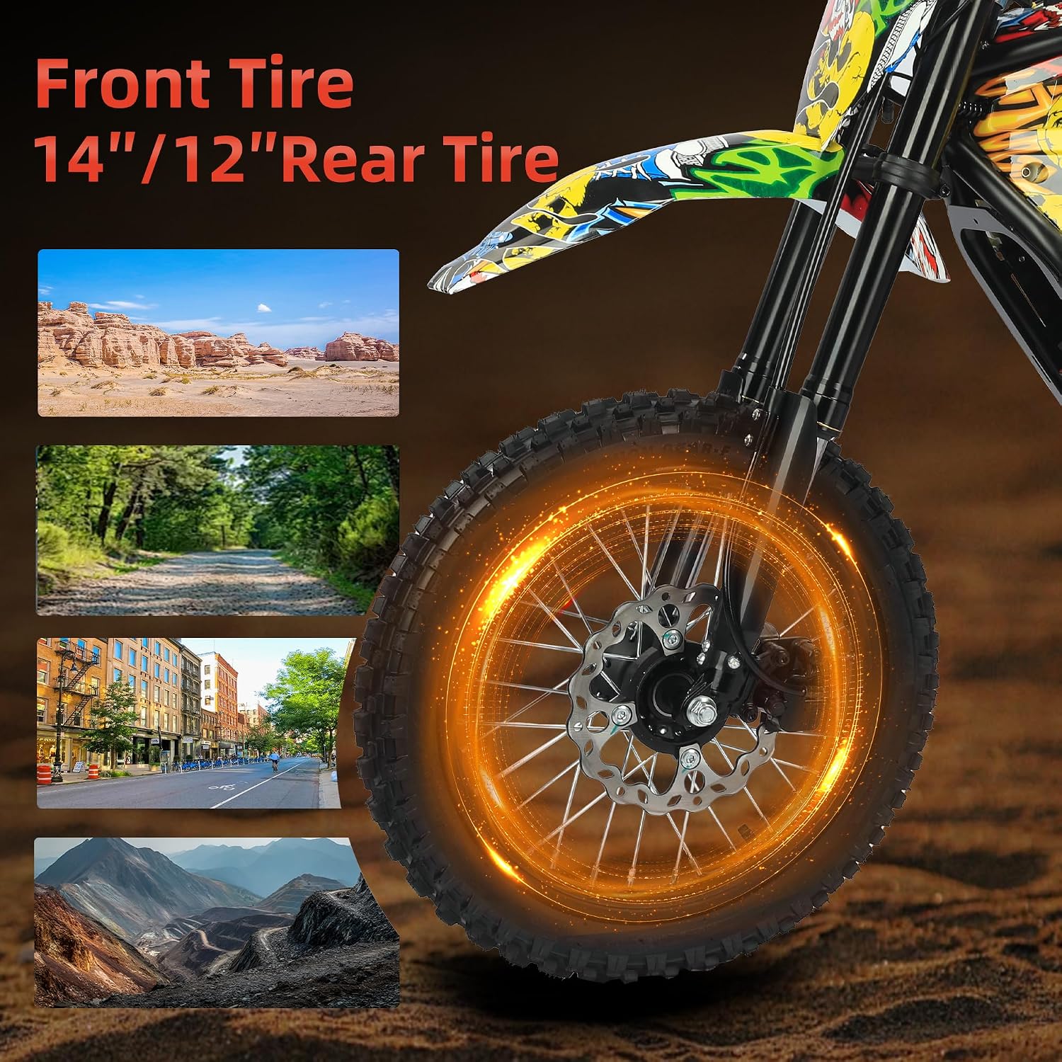 2500W/4000W Electric Dirt Bike for Teens & Adults - 37/40MPH Off-Road EBike