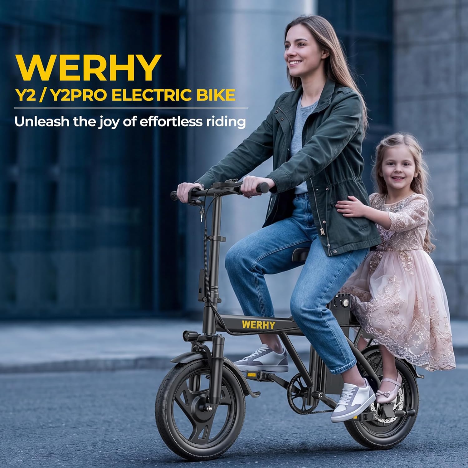Electric Bike for Adults, 500W Motor, 20 MPH Max Speed Folding Ebike, 14
