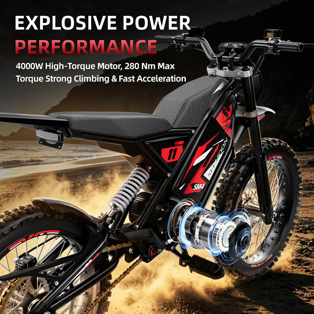 Electric Dirt Bike for Adults&Teens,3200W/3600W/4000W Mid-Drive Motor