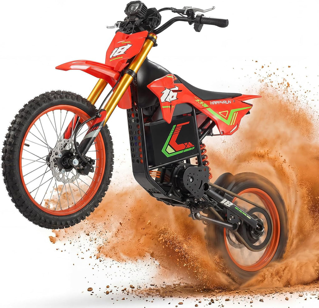 Off-Road E-Moto - Electric Dirt Bike for Adults - 6000W Peak Mid-Drive Motor