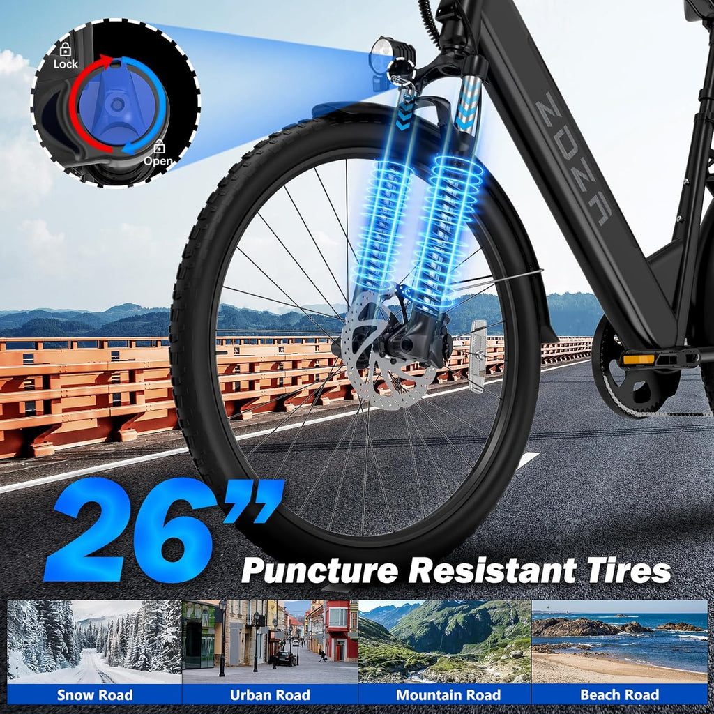 Electric Bike for Adults, 1000W Peak Motor Ebike for Commute