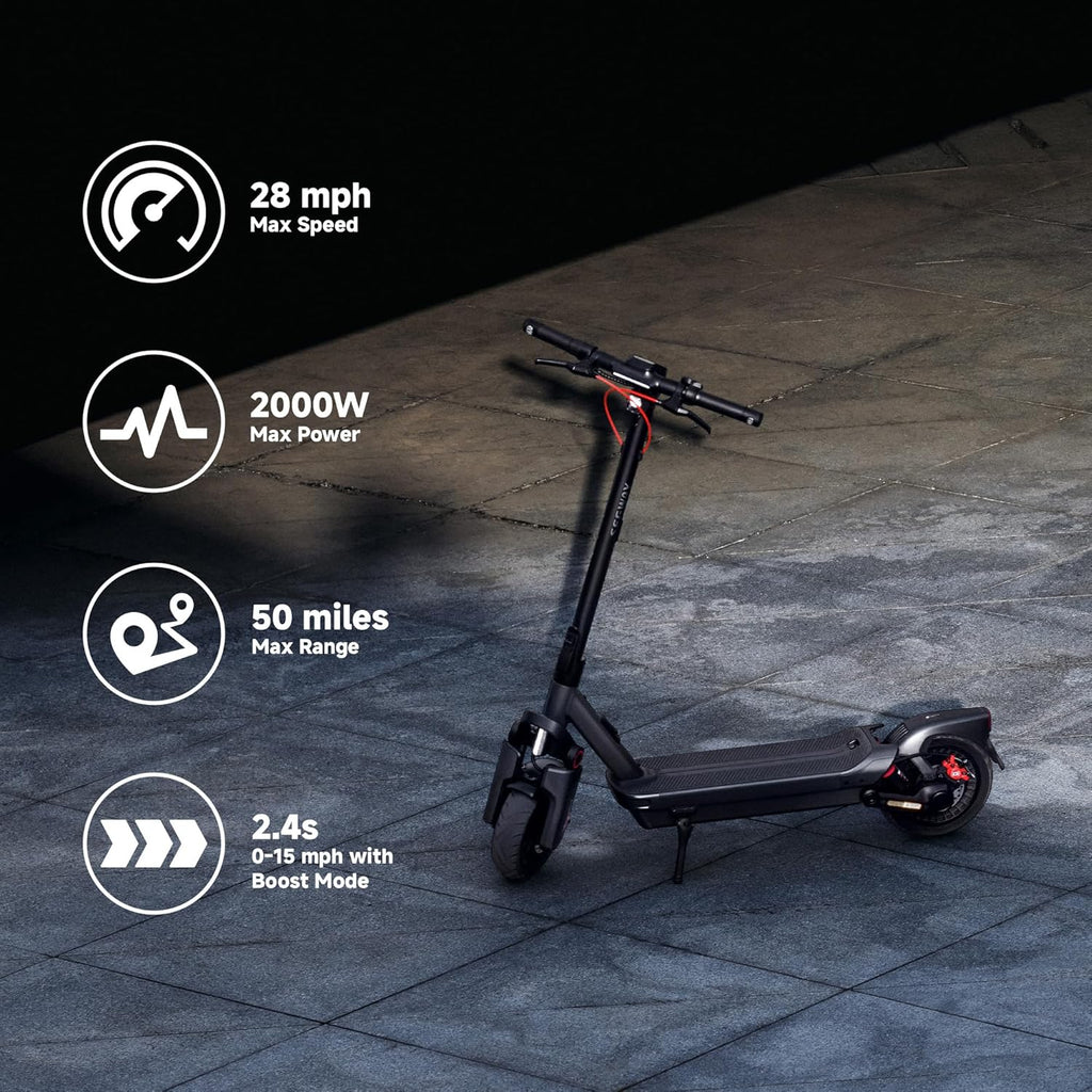 Electric Scooter, Up to 22–28 MPH, Long Rang, Dual