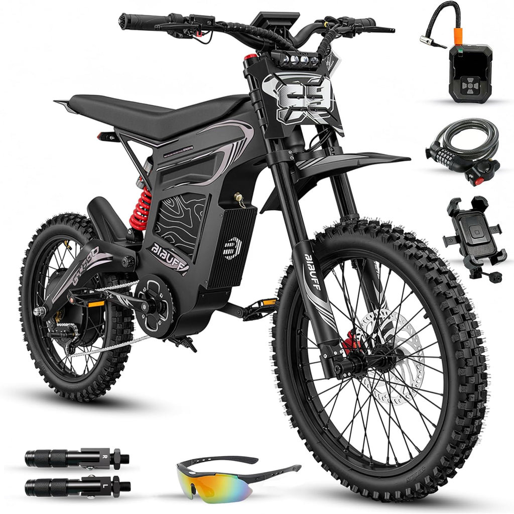 Electric Dirt Bike for Adults, 7500W Peak Motor, 55 MPH, 80+ Mile Range
