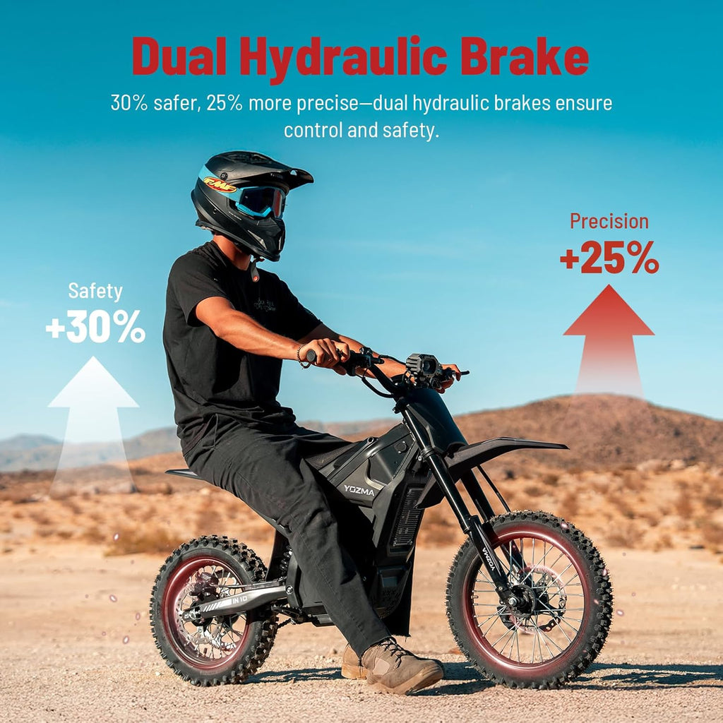 Electric Dirt Bike, 2600W 40MPH Electric-Motorcycle with 48V/23AH