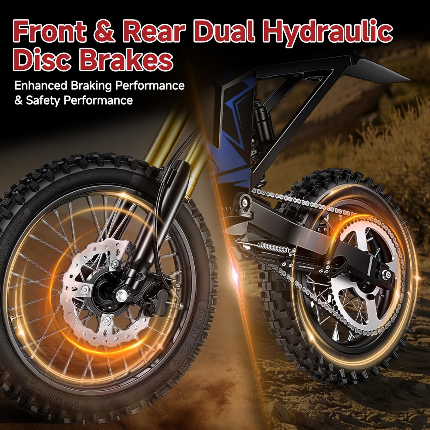 VE-6 2500W Electric Dirt Bike for Adults, 34 MPH Max Speed, 18 Miles Range, E-Bike