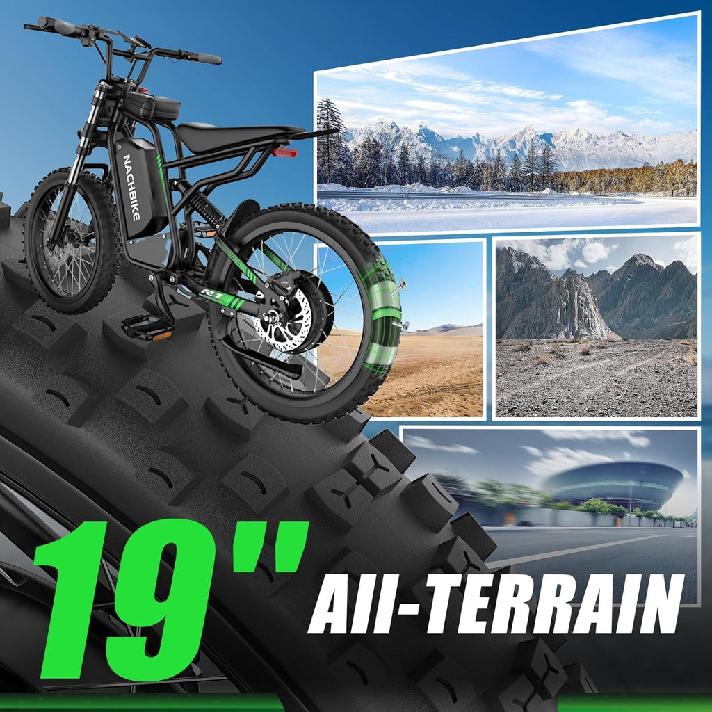 R3/R3Neo 45/50MPH Electric Dirt Bike for Adults,60V25Ah 1500Wh