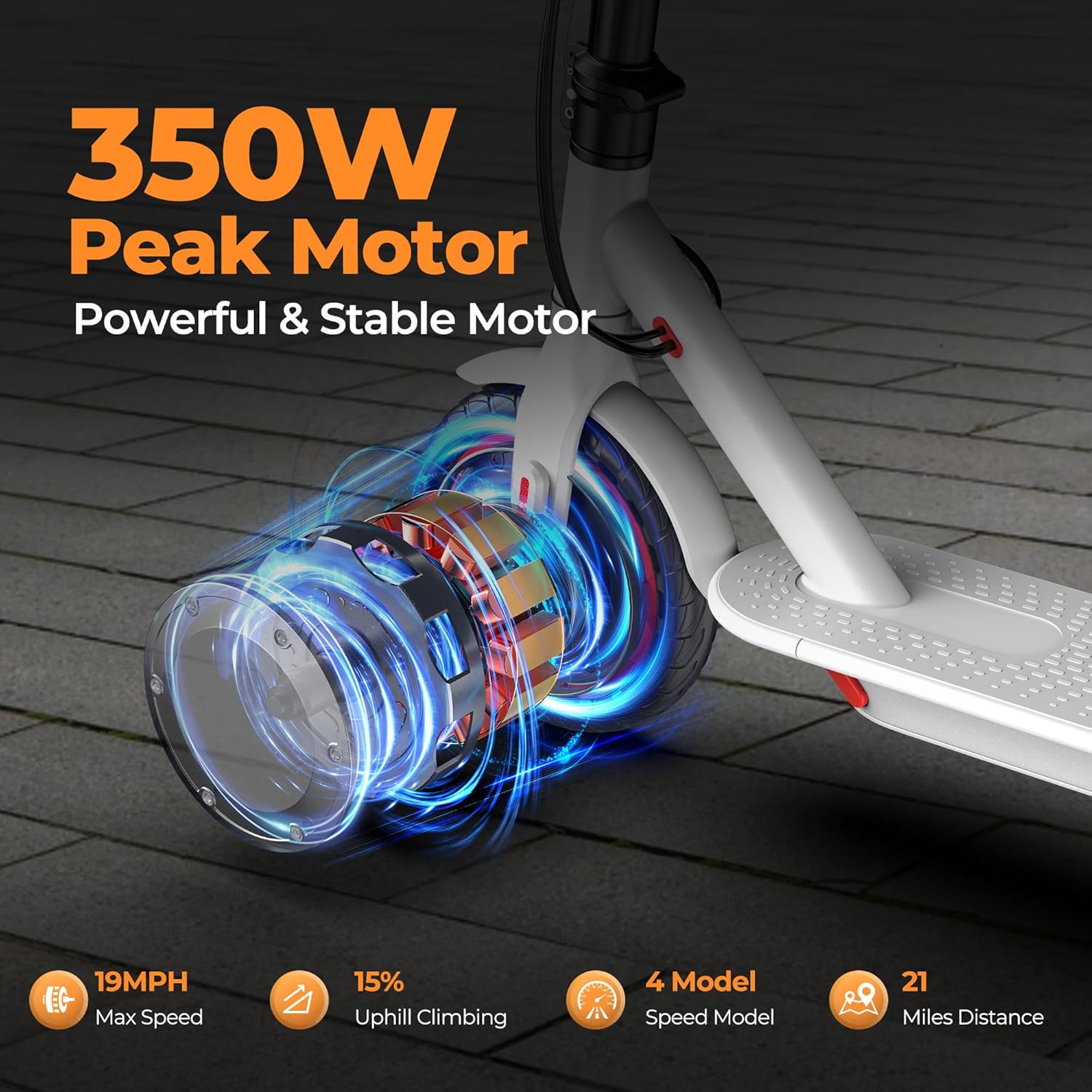 Electric Scooter, 8.5" /10" /14" Tire, 16/19/22 Mph Top Speed