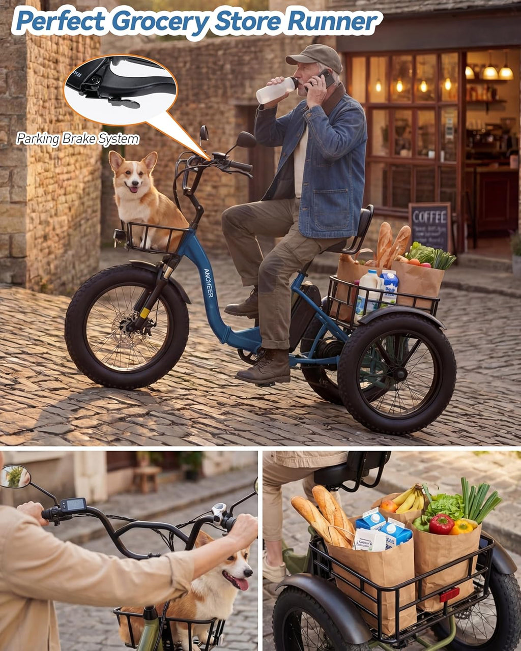 Electric Tricycle for Adults, 48V/864WH E Trike, 749W Powerful Motor