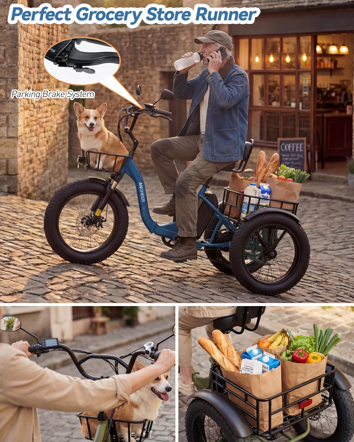 Electric Tricycle for Adults, 48V/864WH E Trike, 749W Powerful Motor
