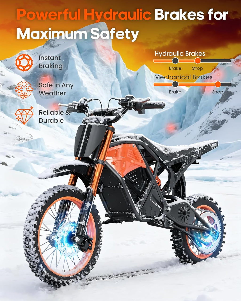 Electric Dirt Bike for Adults Teens, 3500W Peak Motor, Up to 38 MPH, 48V 23Ah