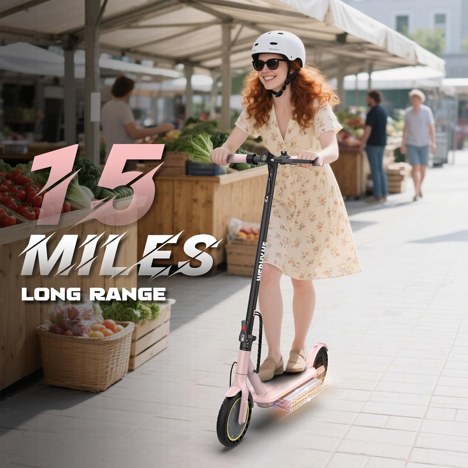 Electric Scooter, 500/350W Motor & 10"/8.5" Solid Tires, Up to 22/19 MPH & 25/15 Miles