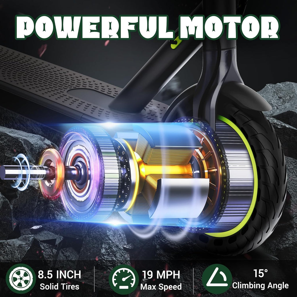 Electric Scooter with 8.5"/10" Solid Tire, 350W/500W Powerful Motor
