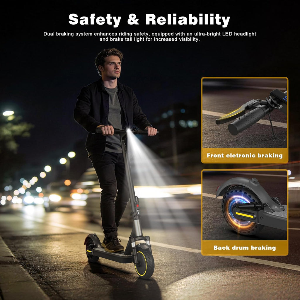Electric Scooter for Adults，Top Speed 19/22 MPH，Range 19/22/28 Miles，8.5”/10