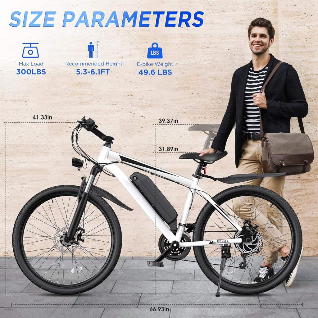Electric Bike for Adults, 26" Ebike with 1000W Peak Motor