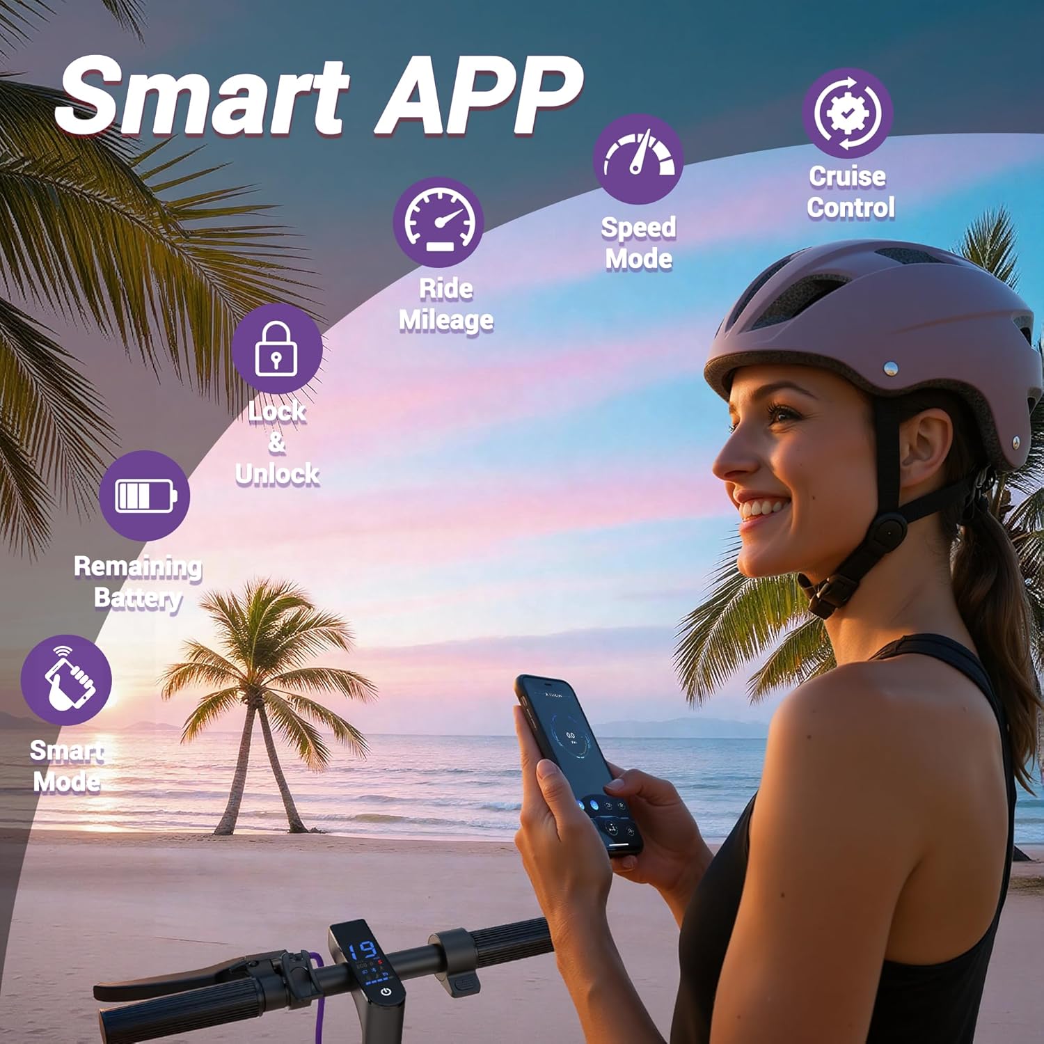 Adult Electric Scooter, Max Speed 19/21MPH, Up to 28/21/19/15/12