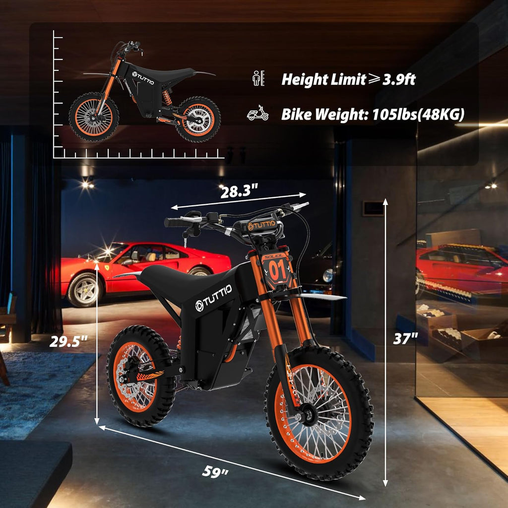 Electric Dirt Bike Adults 2000W/3000W 220NM Electric Bike 48V 21AH