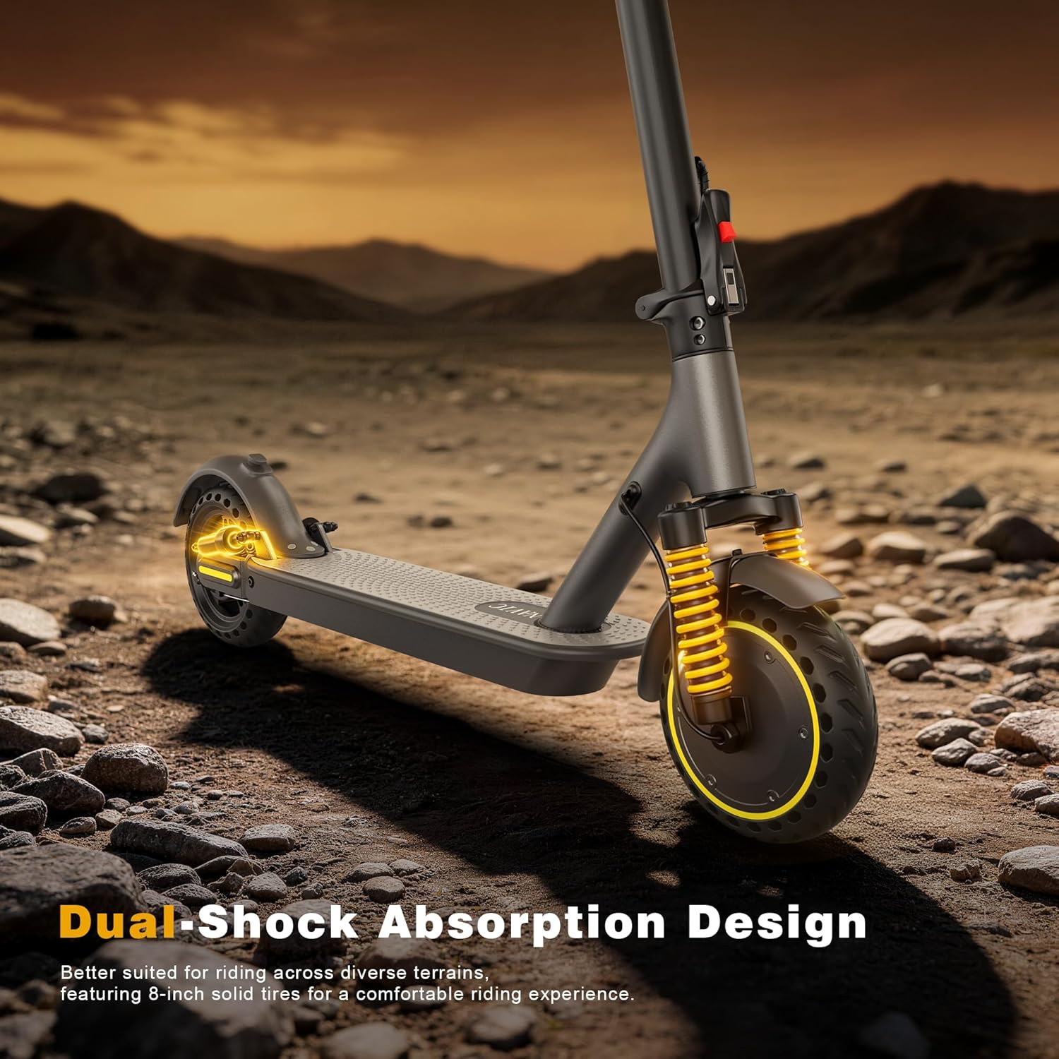 Electric Scooter for Adults，Top Speed 19/22 MPH，Range 19/22/28 Miles，8.5”/10