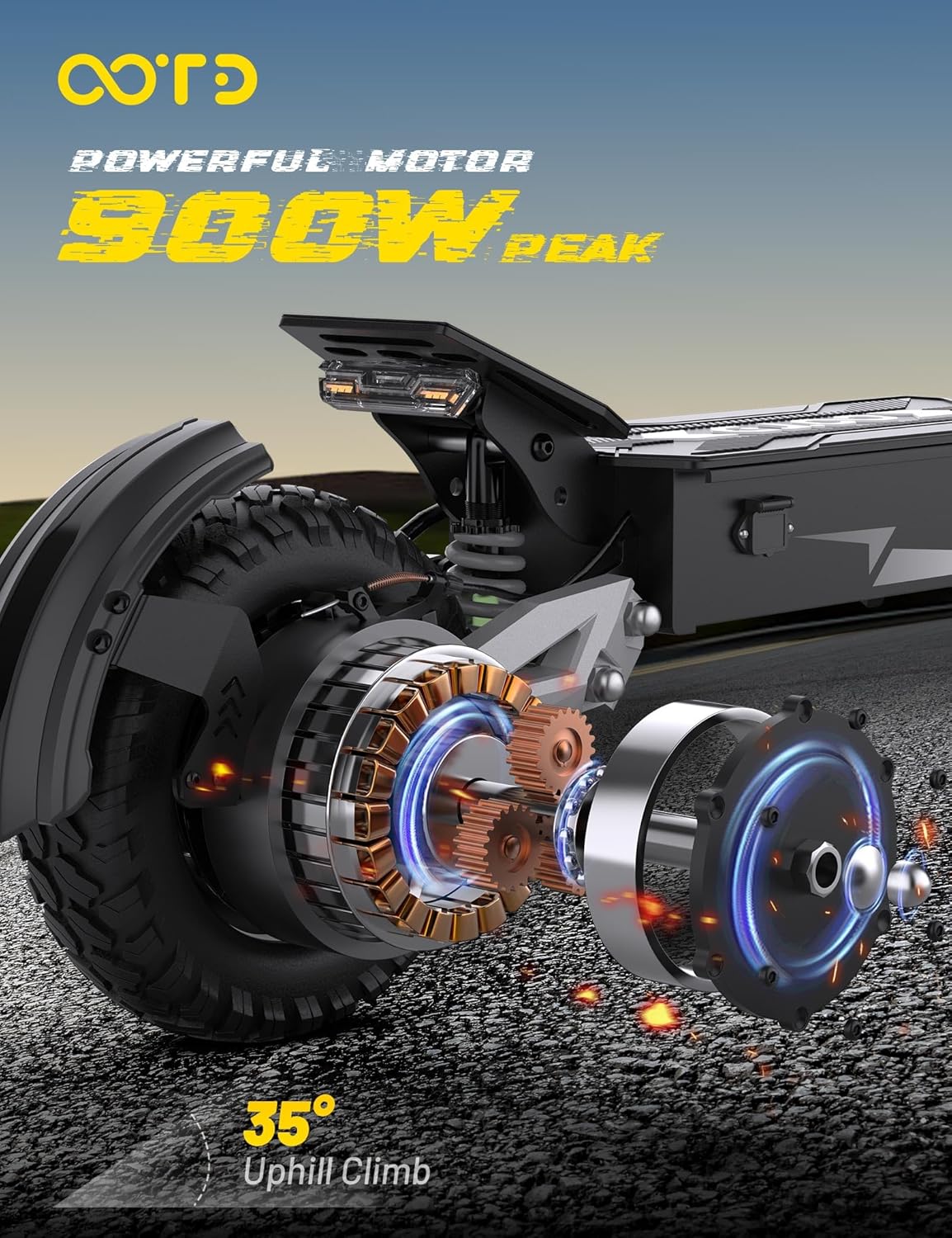 Electric Scooter for Adults, 48V 18AH Battery Up to 46 Miles Long