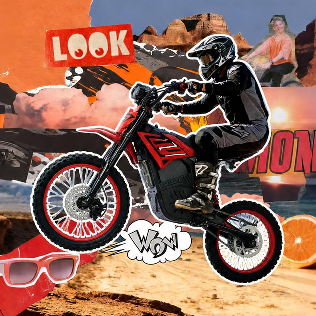 Velox 3000W Electric Dirt Bike for Adults, 17" Electric Bike, 37MPH Electric Motorcycle for Teens