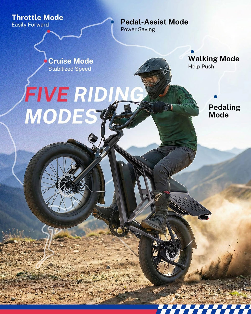 Electric Bike for Adults,70Miles Max Range Electric Motorcycle,2000W Peak & 30MPH