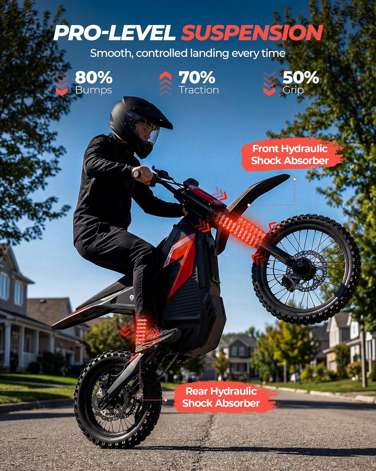 D2 Lite 3550W Peak Electric Dirt Bike, 48V/23.4AH