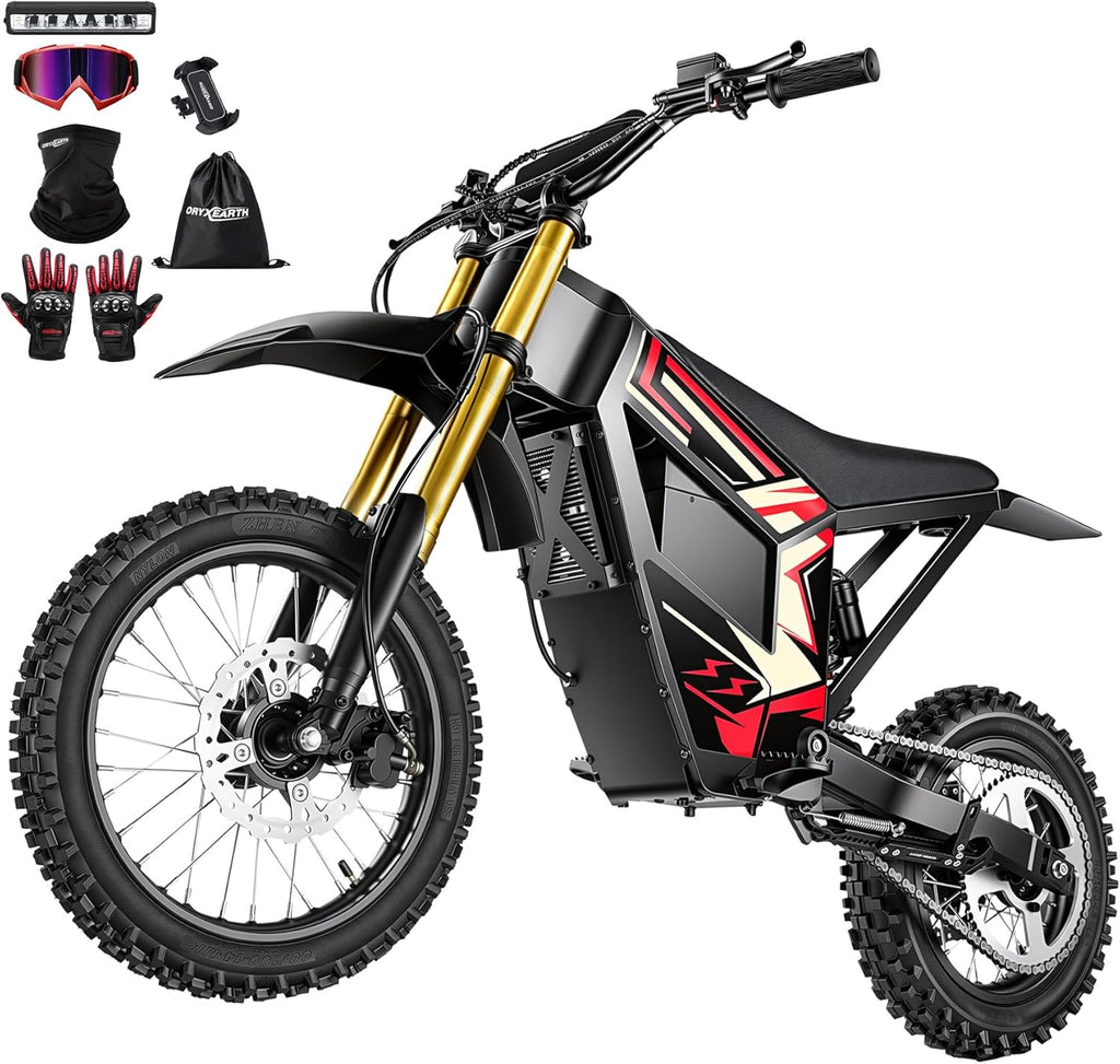VE-6 2500W Electric Dirt Bike for Adults, 34 MPH Max Speed, 18 Miles Range, E-Bike