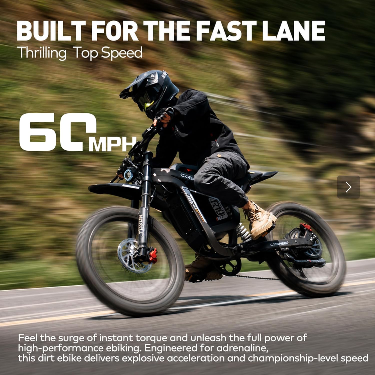 Electric Dirt Bike for Adults, 9000W Peak Motor Electric Motorcycle
