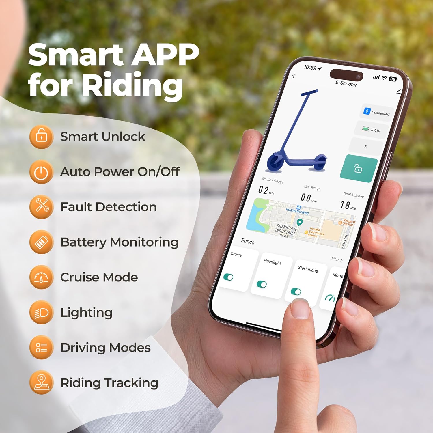Electric Scooter, 8.5" /10" /14" Tire, 16/19/22 Mph Top Speed